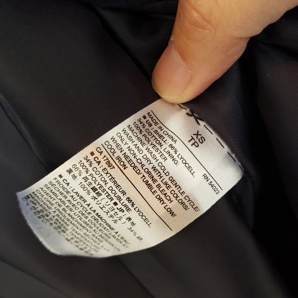 Banana Republic Factory Trench Coat Navy XS - Picture 5 of 7